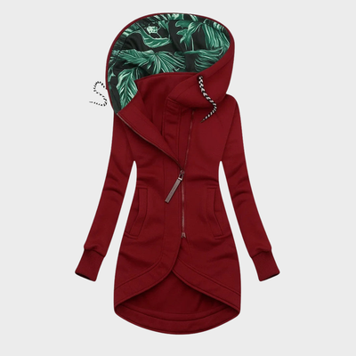 Sierra | Elegantan kaput sa rajsferšlusom i kapuljačom