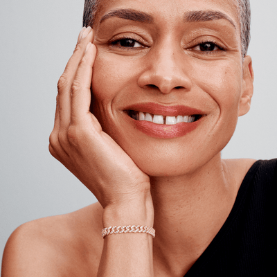 Vremenski neograničena Pavé zlatna kubanska narukvica