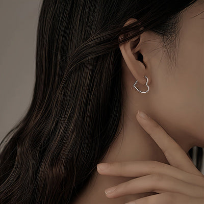 Zlatne naušnice u obliku srca od nerđajućeg čelika