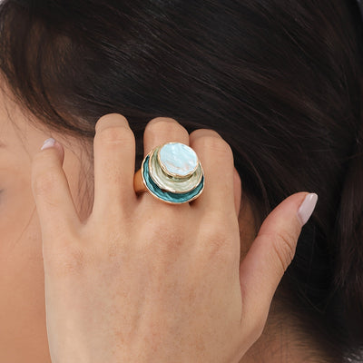 Boho Trostruki Email Ring