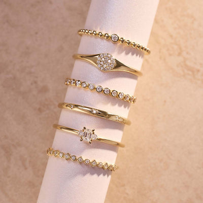 Prsten sa dijamantnim mehurićima | Zlato