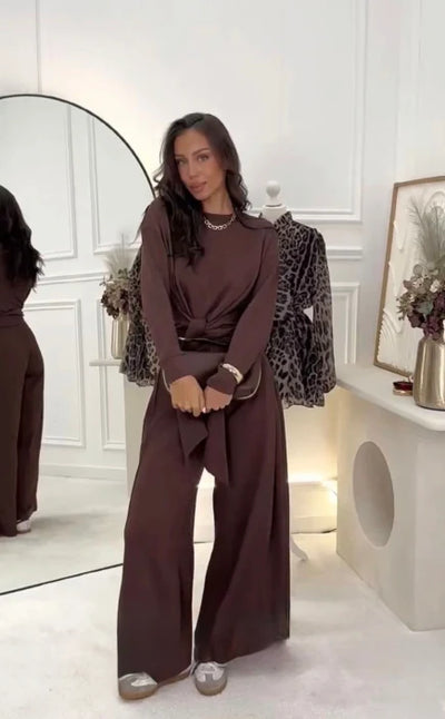 Sofía - Elegantan komplet sa vezivanjem u struku