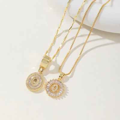 Ogrlica sa slovom Moisanit | Zlato