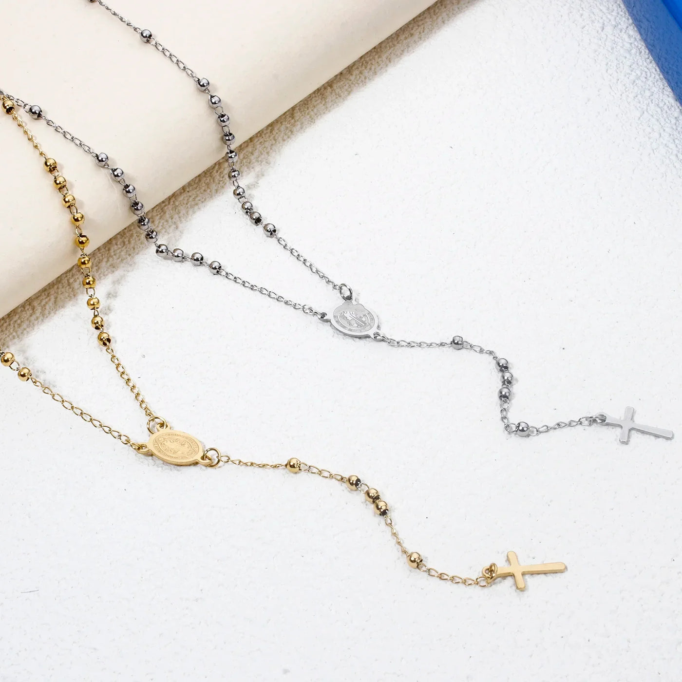 Ogrlica od nerđajućeg čelika sa krunicom