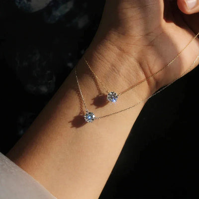 Elegantna Kristalna Solitaire Ogrlica