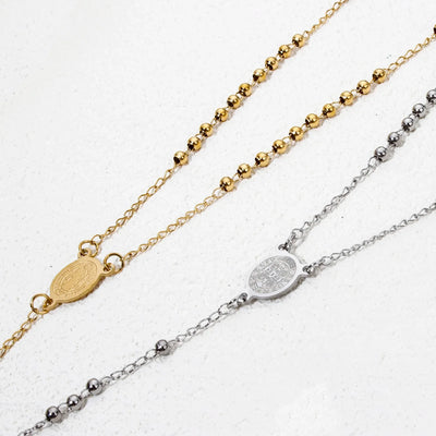 Ogrlica od nerđajućeg čelika sa krunicom