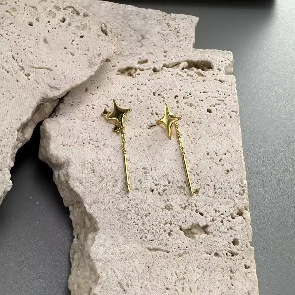 Стерлинг сребрне наушнице у облику звезде