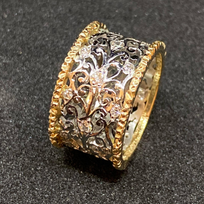 Mika - Vintage Zirkon Efeu Prsten