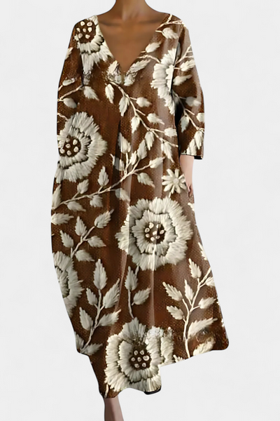 Isalinde | Udobna haljina sa V izrezom