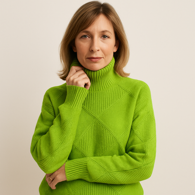 Eleanor™ | Pleteni džemper sa teksturom i visokim ovratnikom
